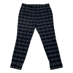 ATM Pants Plaid Straight Leg Black Gray Size 8